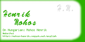 henrik mohos business card